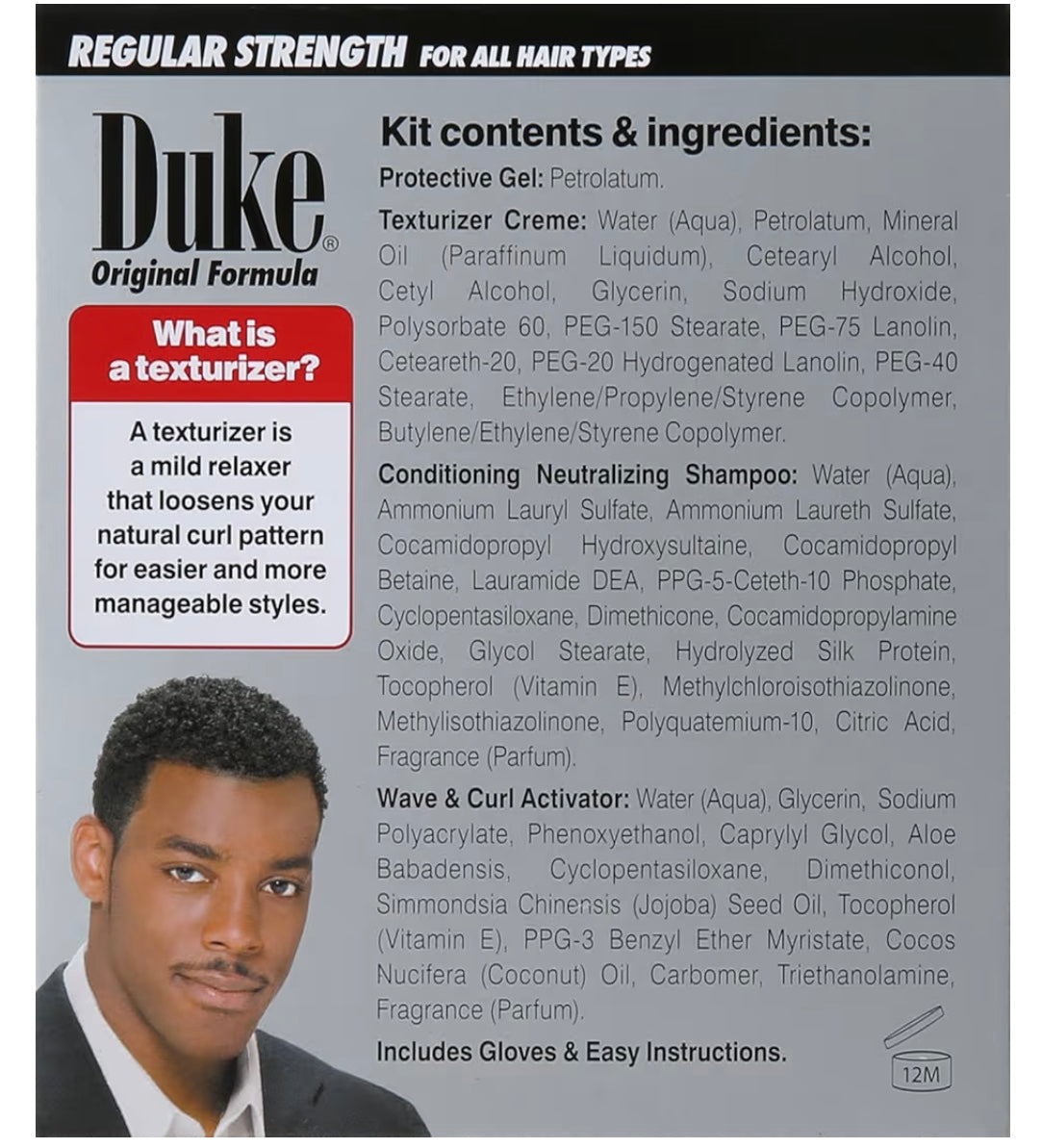 Duke Texturizing Creme Kit for Men (REGULAR STRENGTH)