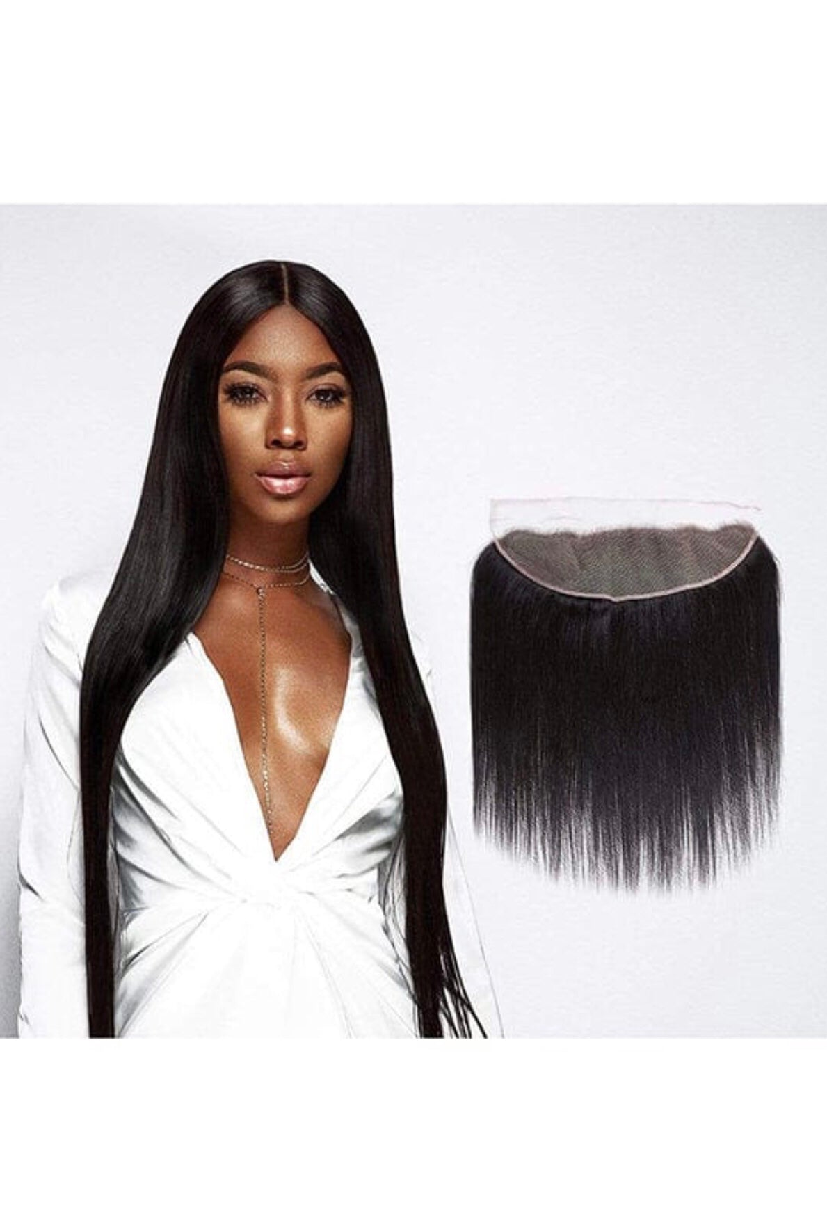 Empire Bundles - 100% Human Hair 13X4 HD Lace Closure - STRAIGHT NATURAL BLACK 18"