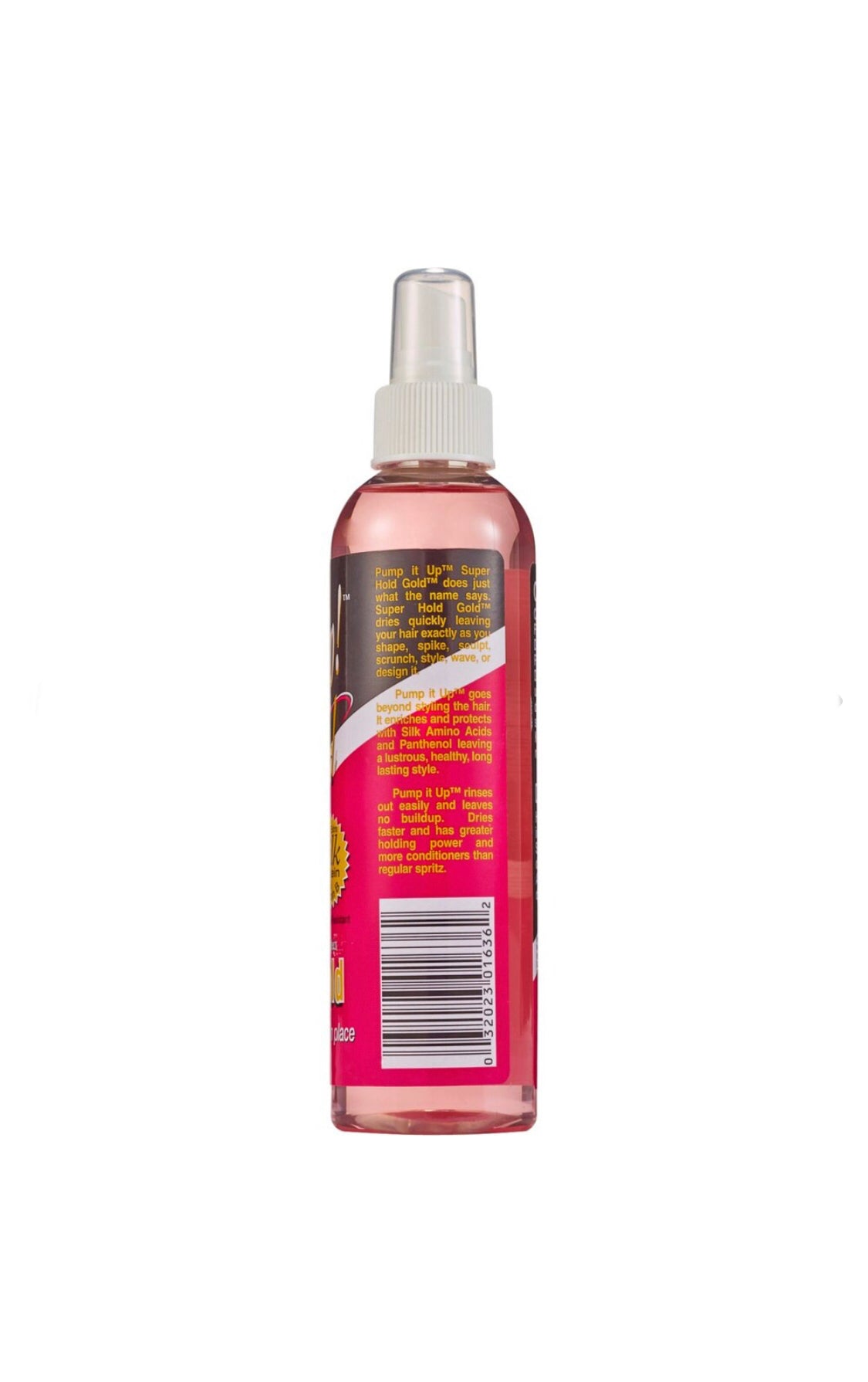 BRONNER BROS PUMP IT UP GOLD STYLING SPRITZ SUPER HOLD - 8 OZ