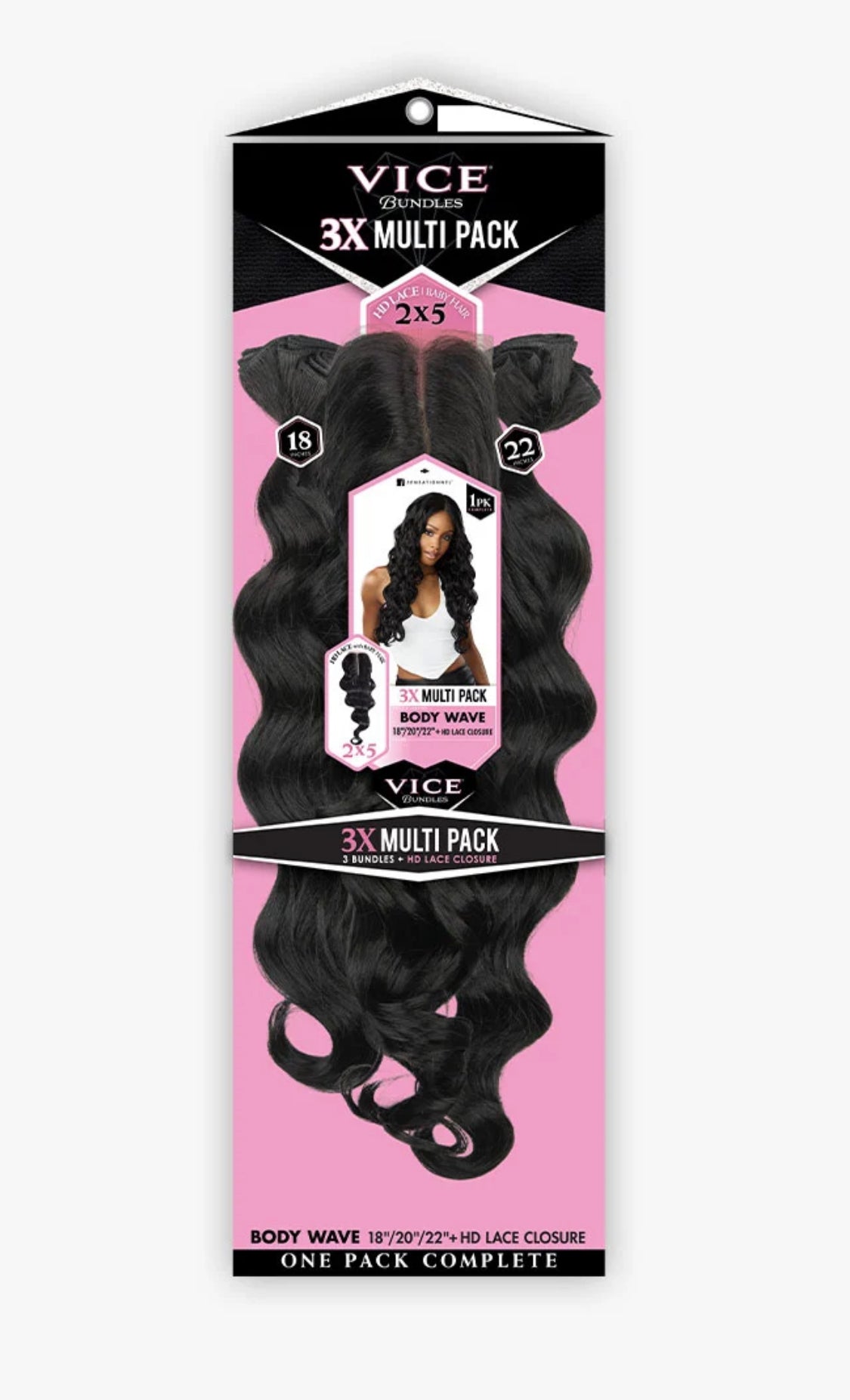 VICE BUNDLES 3X MULTI BODY WAVE 18",20",22"