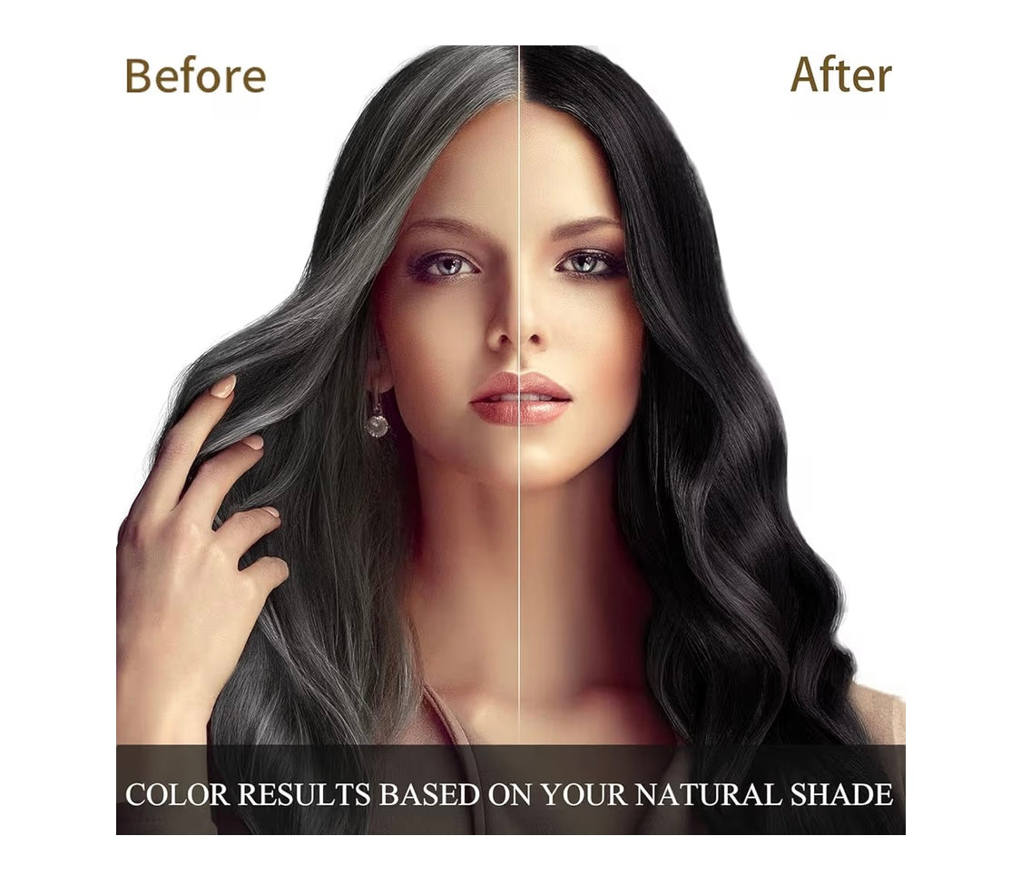 MEIDU Black Hair Dye Shampoo for 100% Gray Hair Coverage