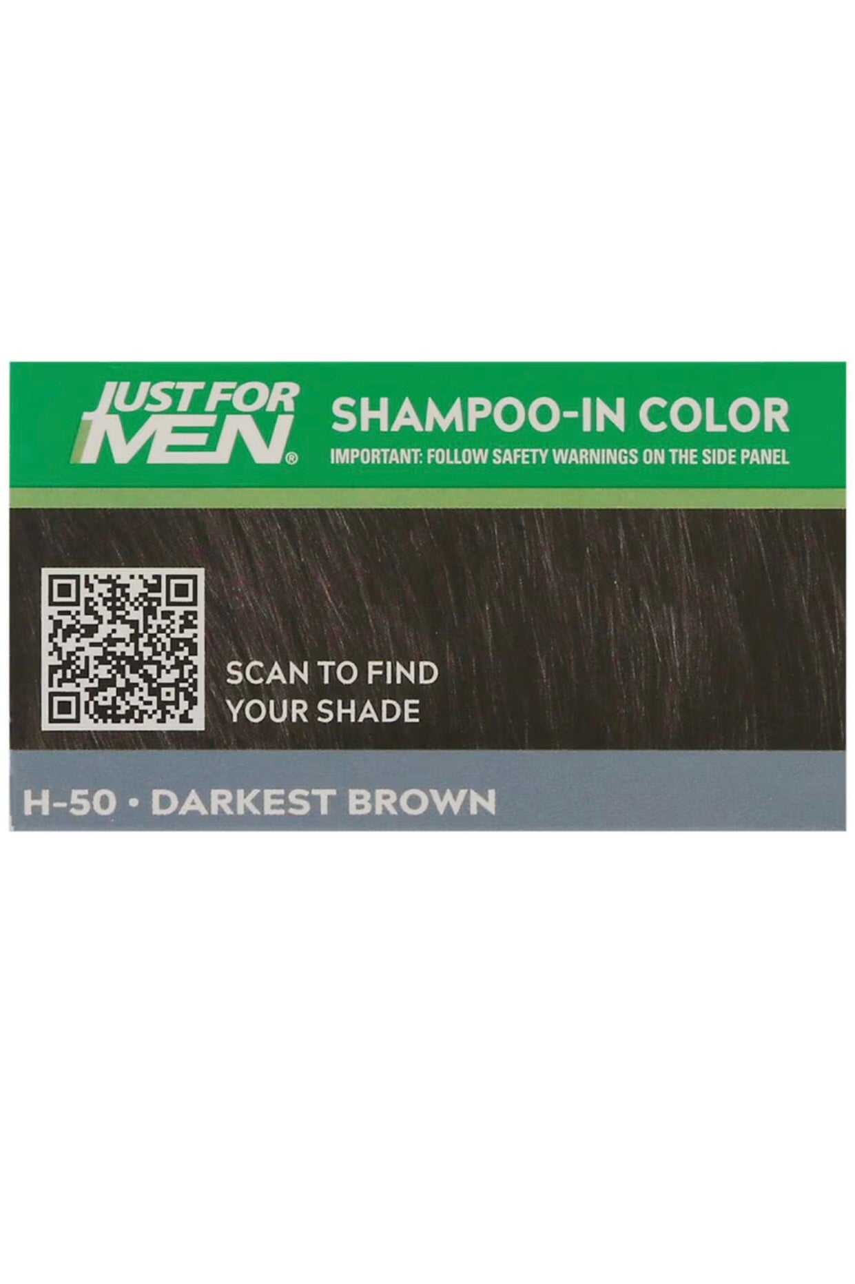 Just For Men Shampoo-In Color Gray Hair Coloring for Men - H-46 - Deep Dark Brown Shade - 1oz