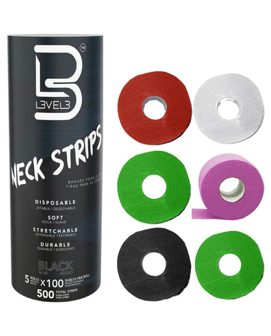 L3VEL3 NECK PAPER STRIPS - LIME