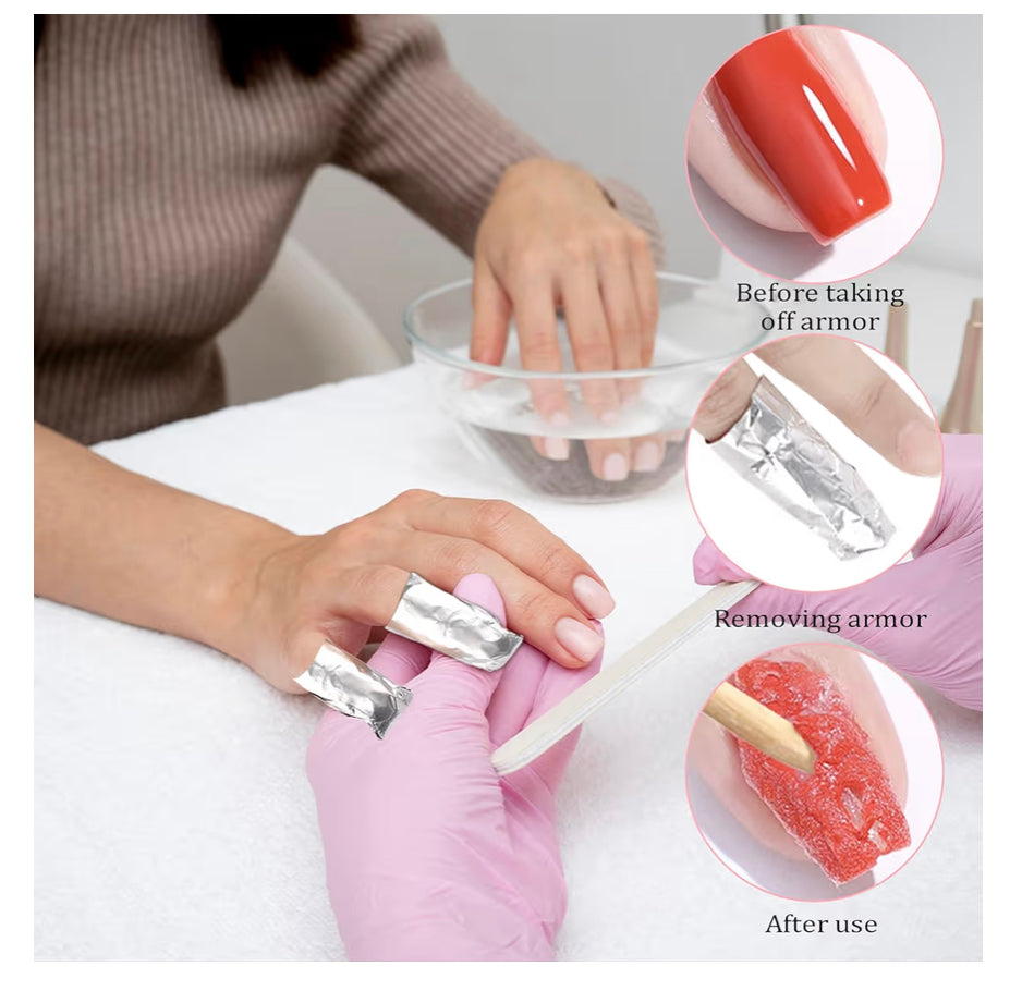 LOOKS NAIL FOIL WRAPS FOR SOAK OFF GEL POLISH REMOVER 200PCS/BOX