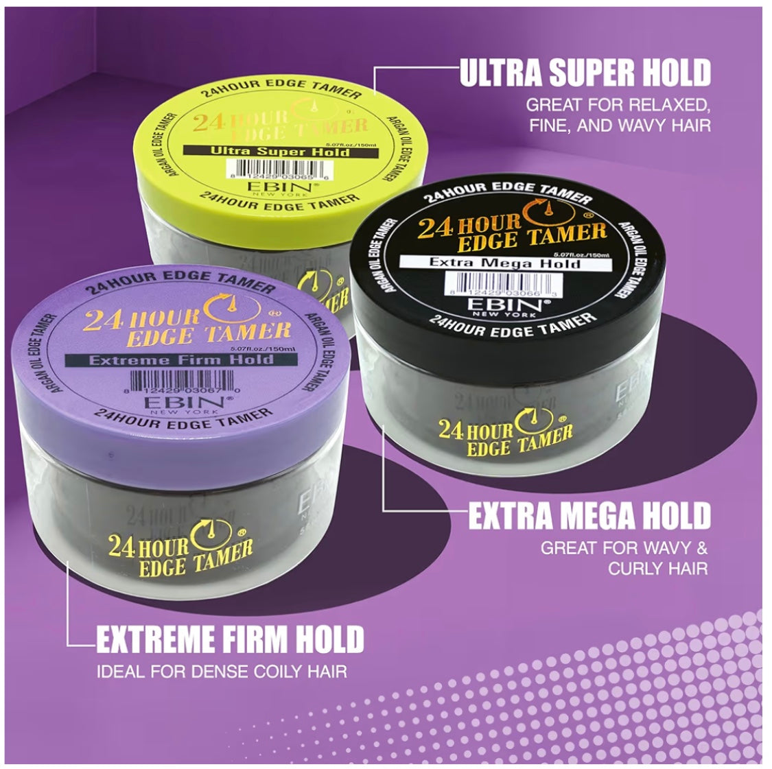 EBIN NEW YORK 24 Hour Edge Tamer - Extreme Firm Hold (6.09oz/ 180ml)