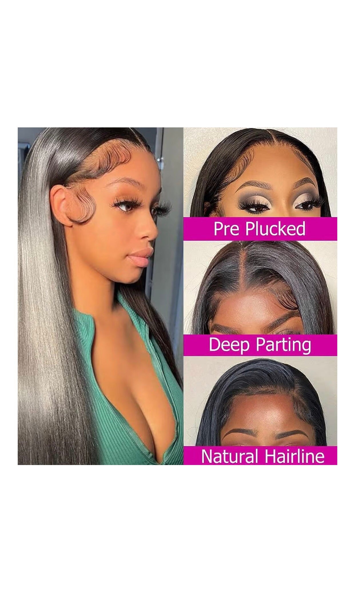 Empire Bundles - 100% Human Hair 13X4 HD Lace Closure - STRAIGHT NATURAL BLACK 14"