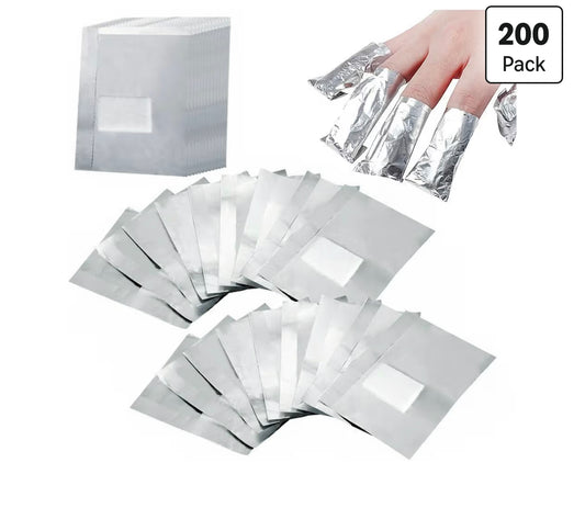 LOOKS NAIL FOIL WRAPS FOR SOAK OFF GEL POLISH REMOVER 200PCS/BOX