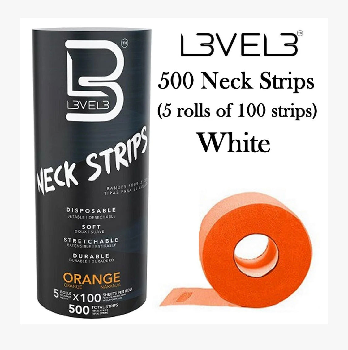 L3VEL3 NECK PAPER STRIPS - LIME - ORANGE