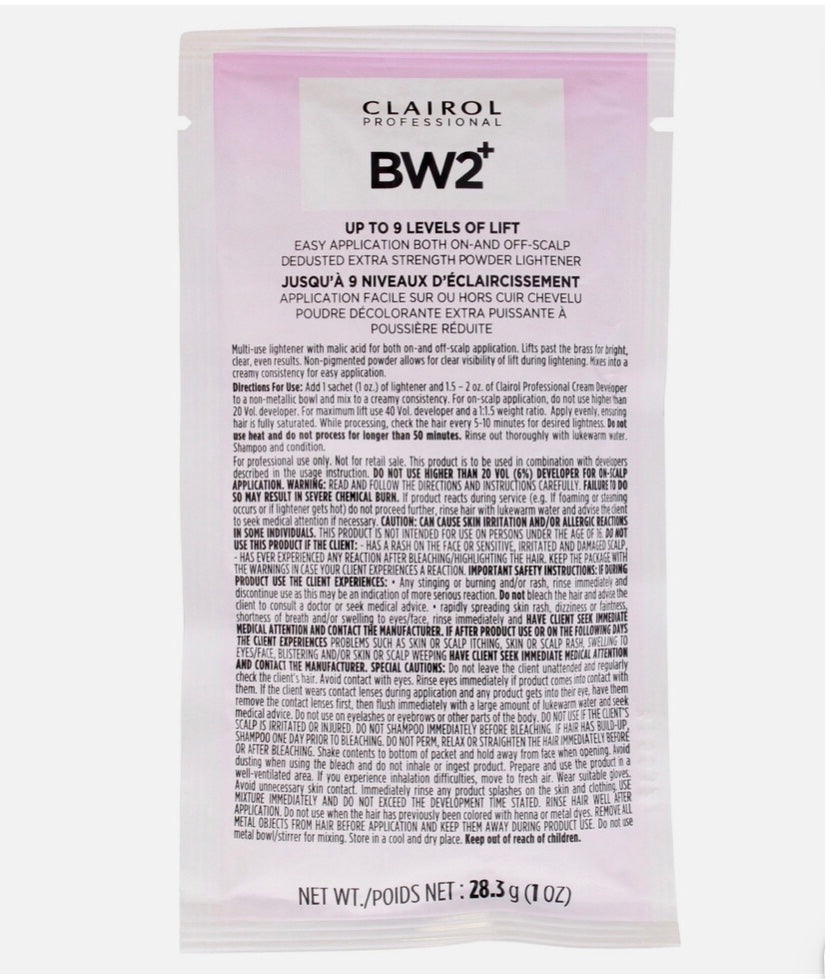 CLAIROL PROFESSIONAL BW2+ DEDUSTED EXTRA STRENGTH POWDER LIGHTENER (1 oz.)