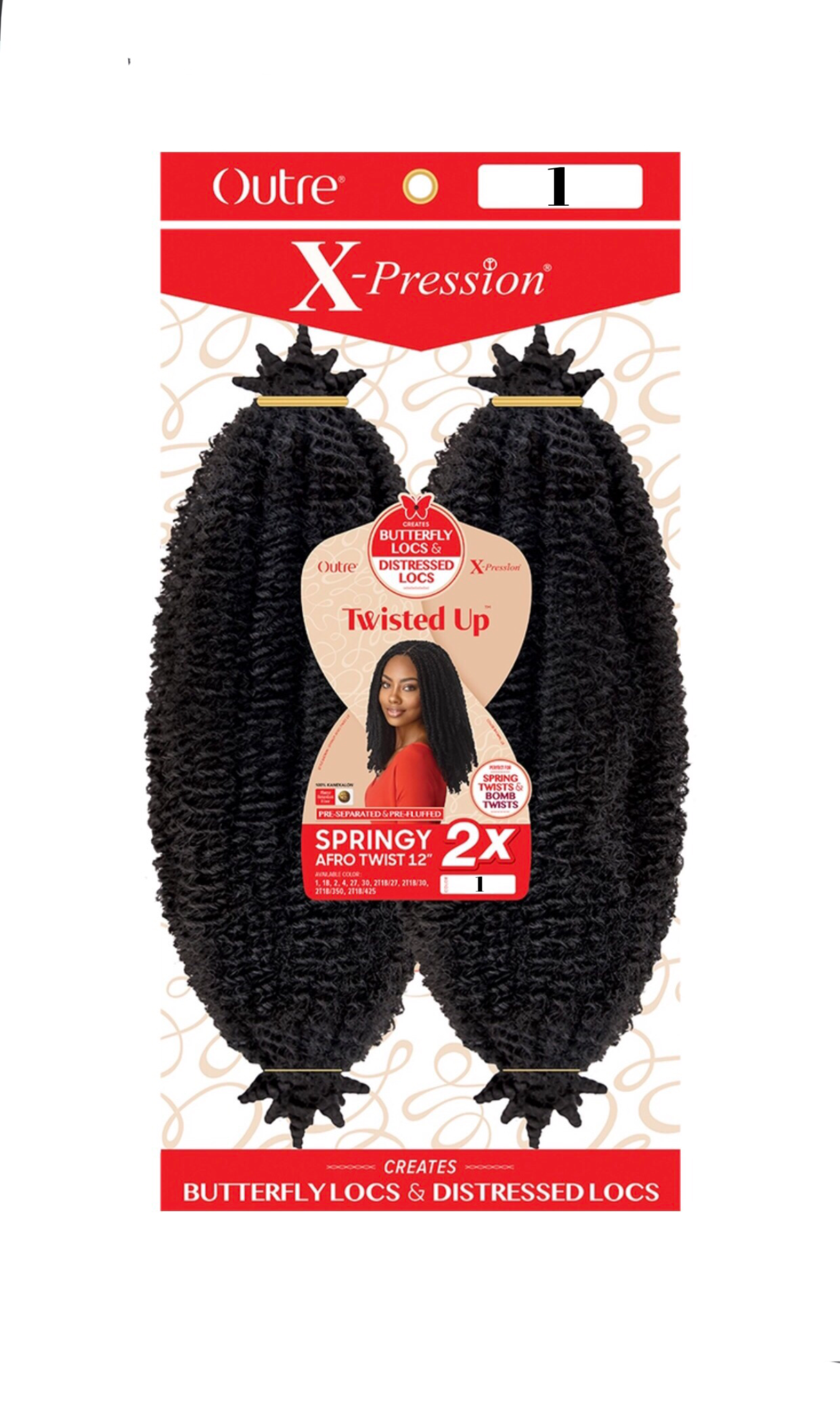 Outre X-Pression - Twisted Up - Springy Afro Twist 12-Inch 2X (1)