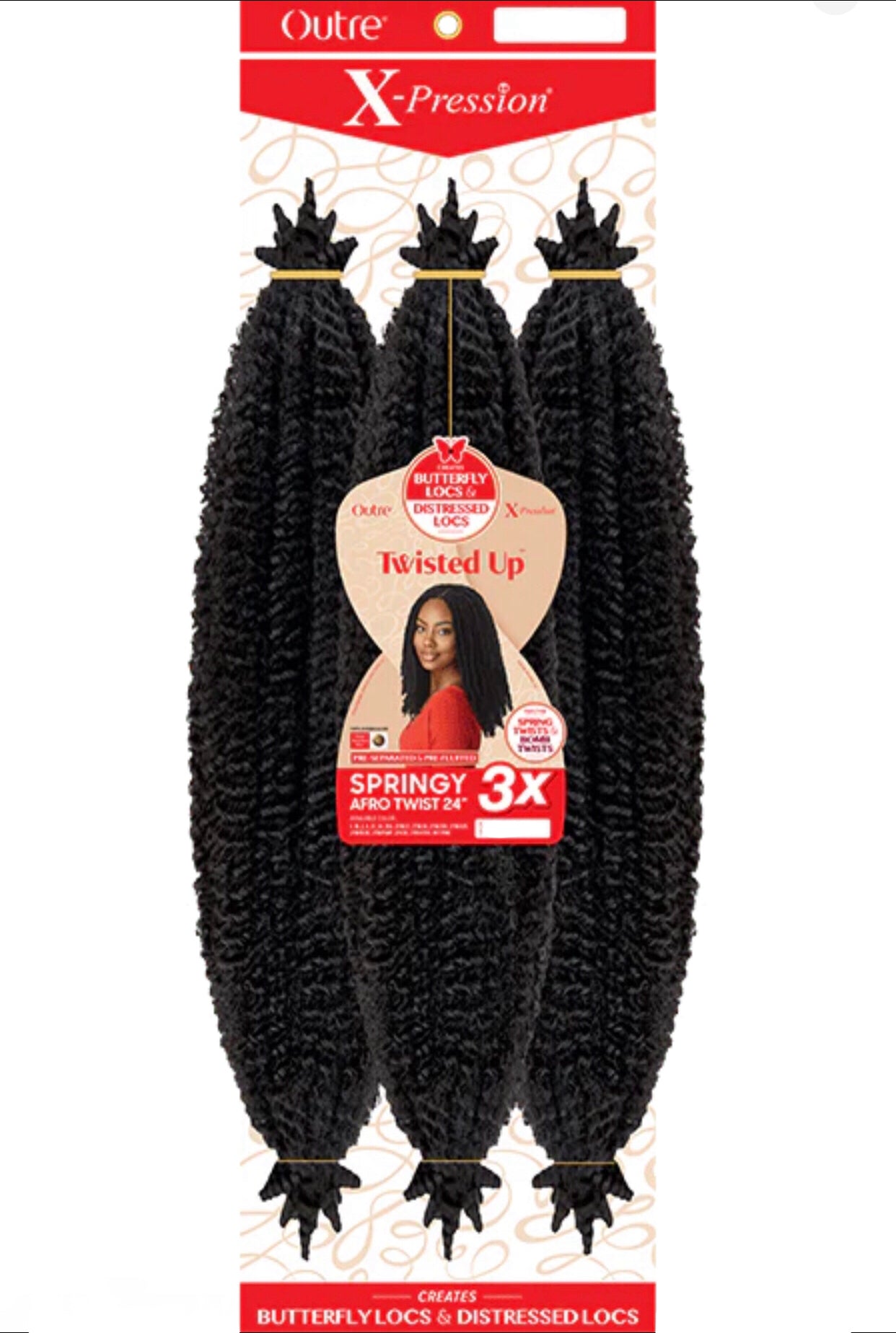 Outre X-Pression - Twisted Up - Springy Afro Twist 24-Inch, 3X