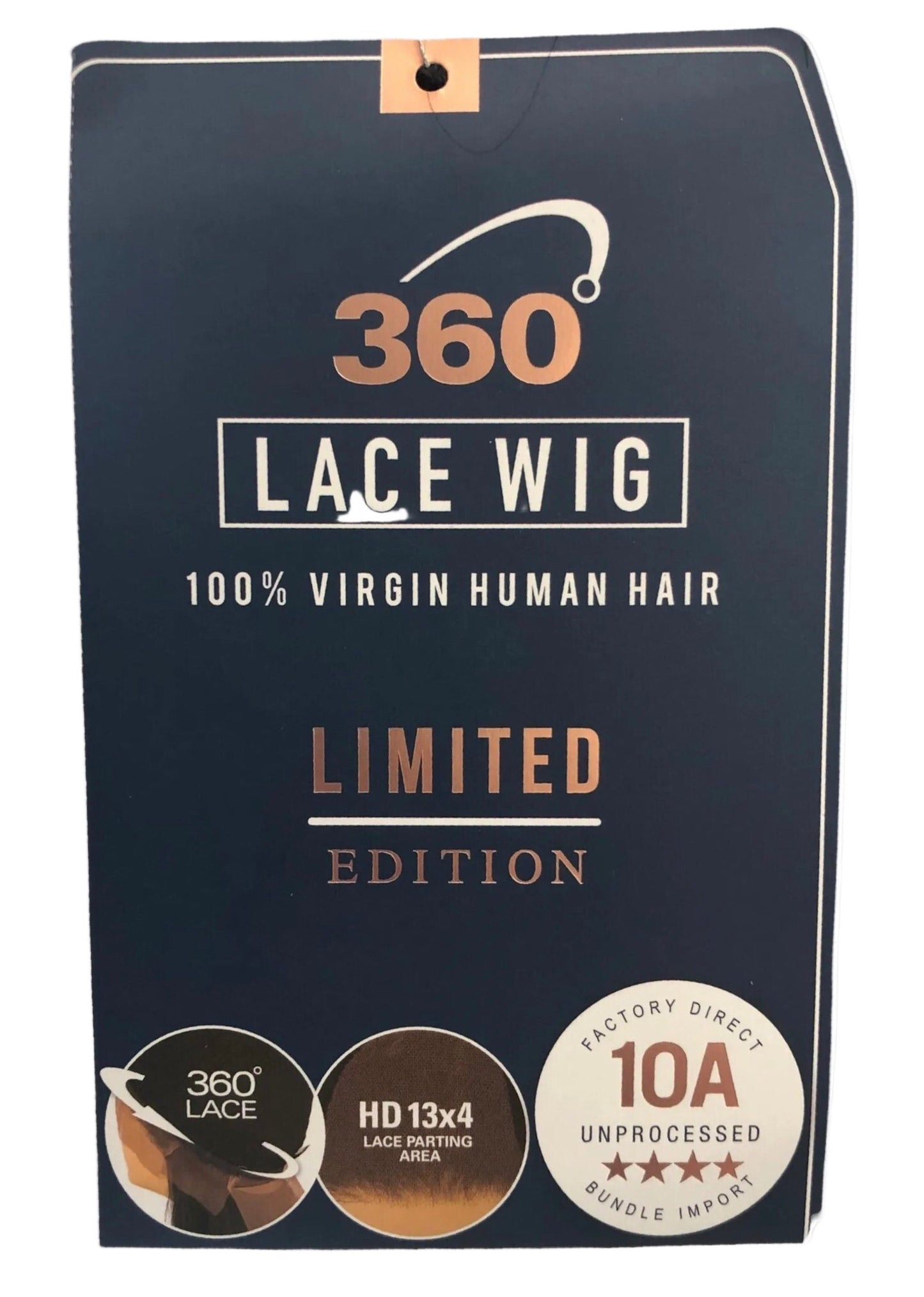 360 LACE WIG 100% VIRGIN HUMAN HAIR, STRAIGHT 32" (NATURAL BLACK)