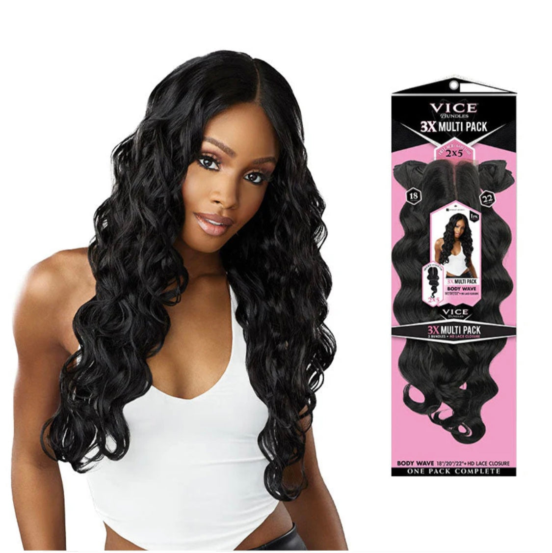 VICE BUNDLES 3X MULTI BODY WAVE 18",20",22"