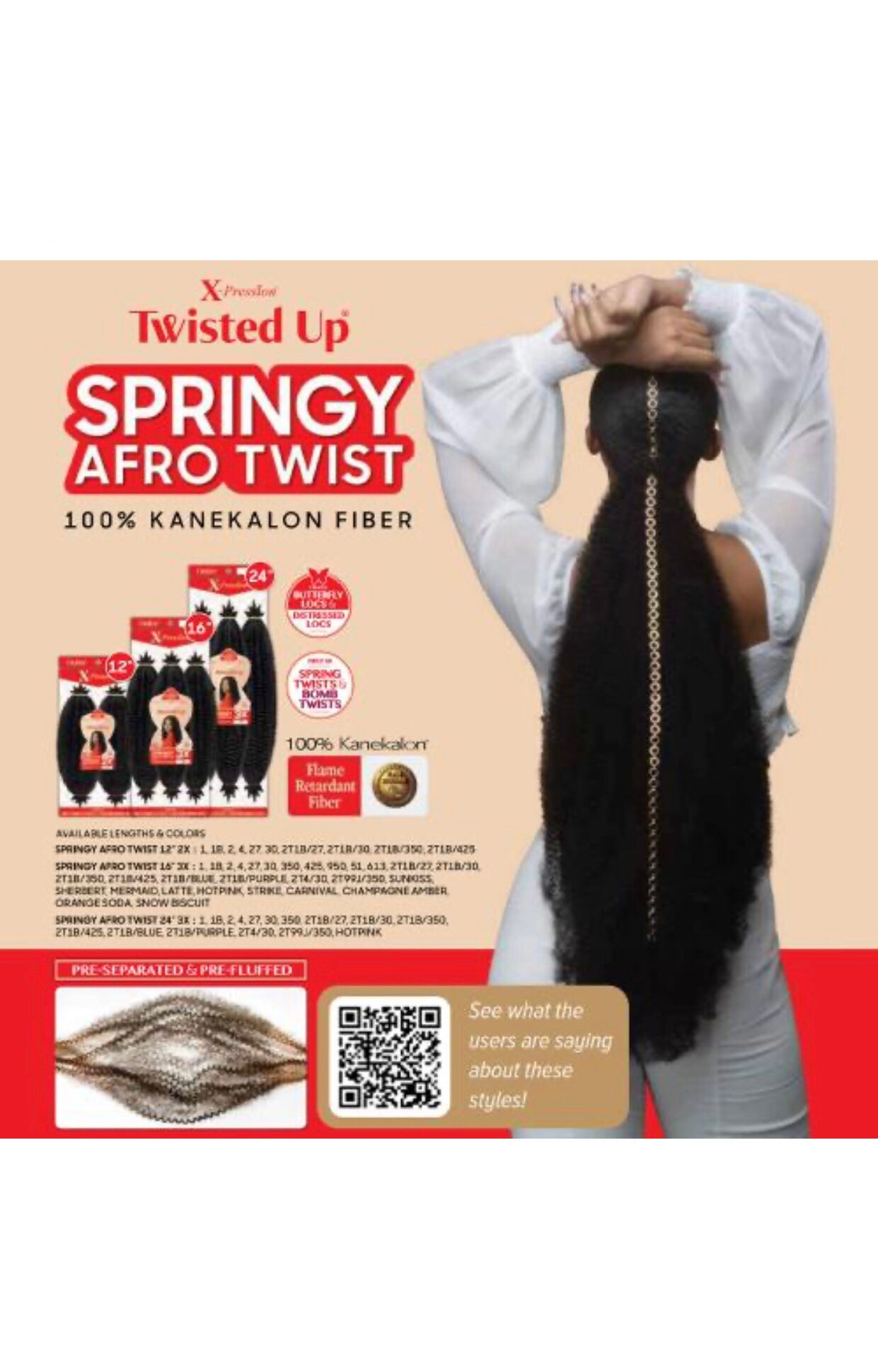 Outre X-Pression - Twisted Up - Springy Afro Twist 24-Inch, 3X