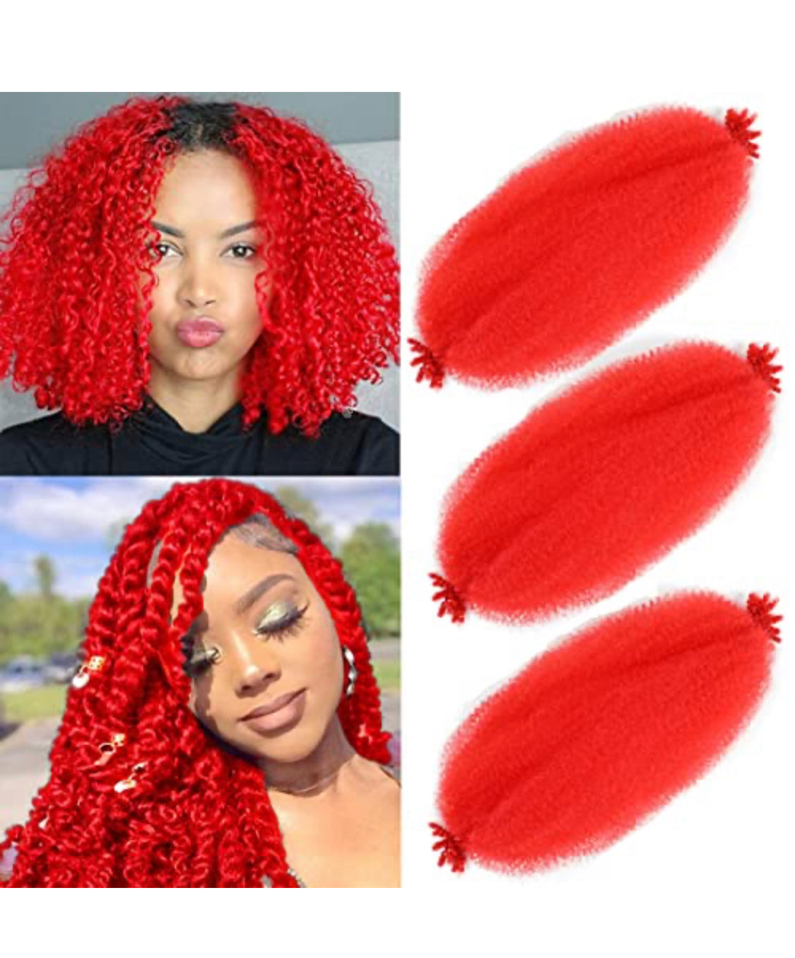 Outre X-Pression - Twisted Up - Springy Afro Twist 16-Inch 3X (BRIGHT RED)