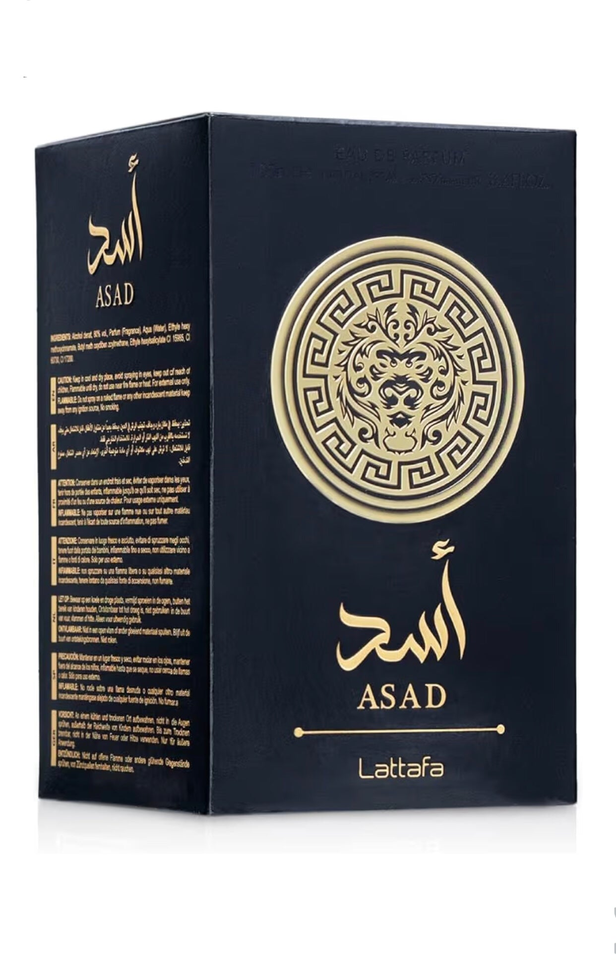 Lattafa Unisex Asad Eau de Parfum, 3.4 oz