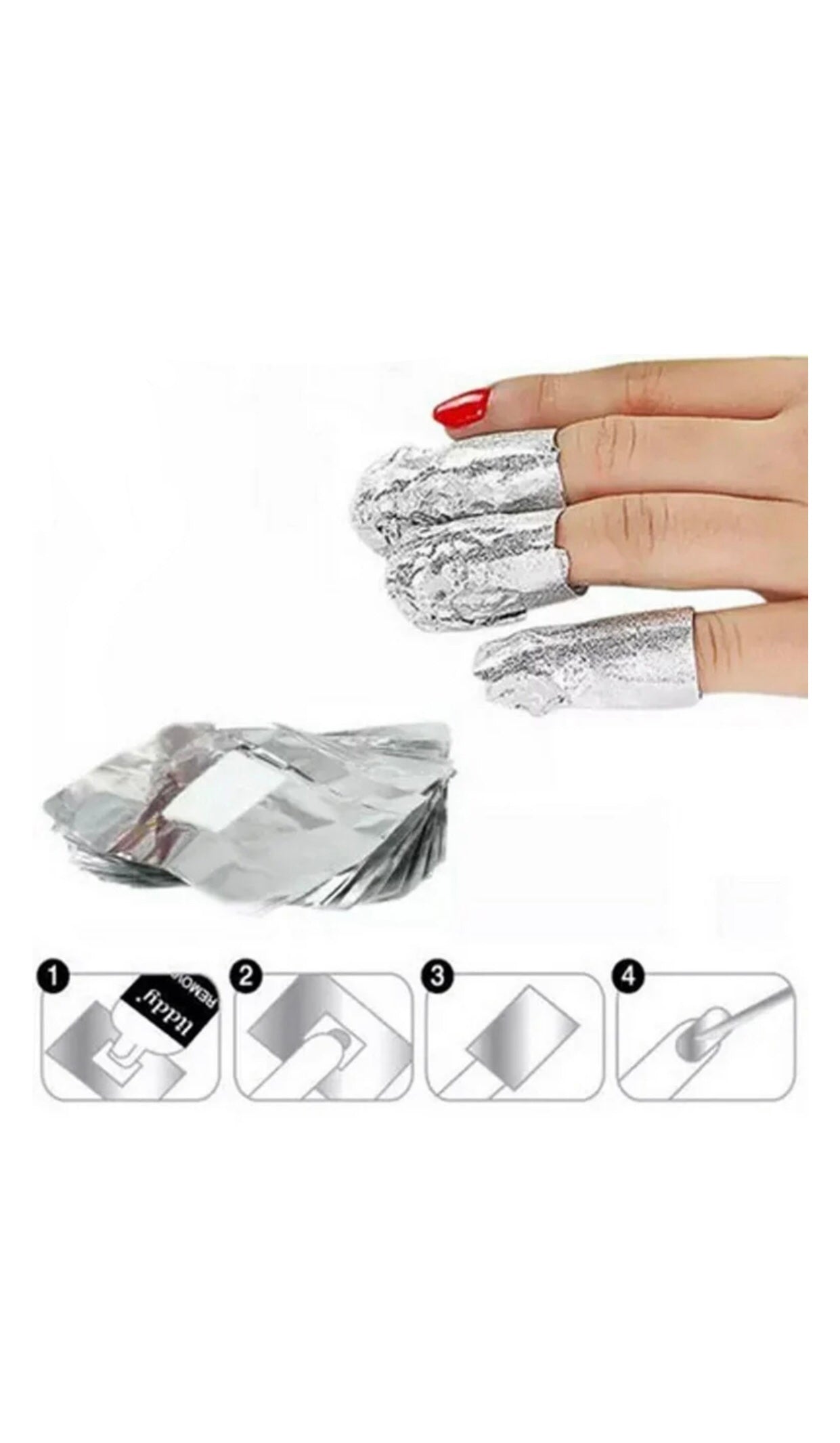 LQQKS Beauty Care Products Soak Off Foil Nail Wraps