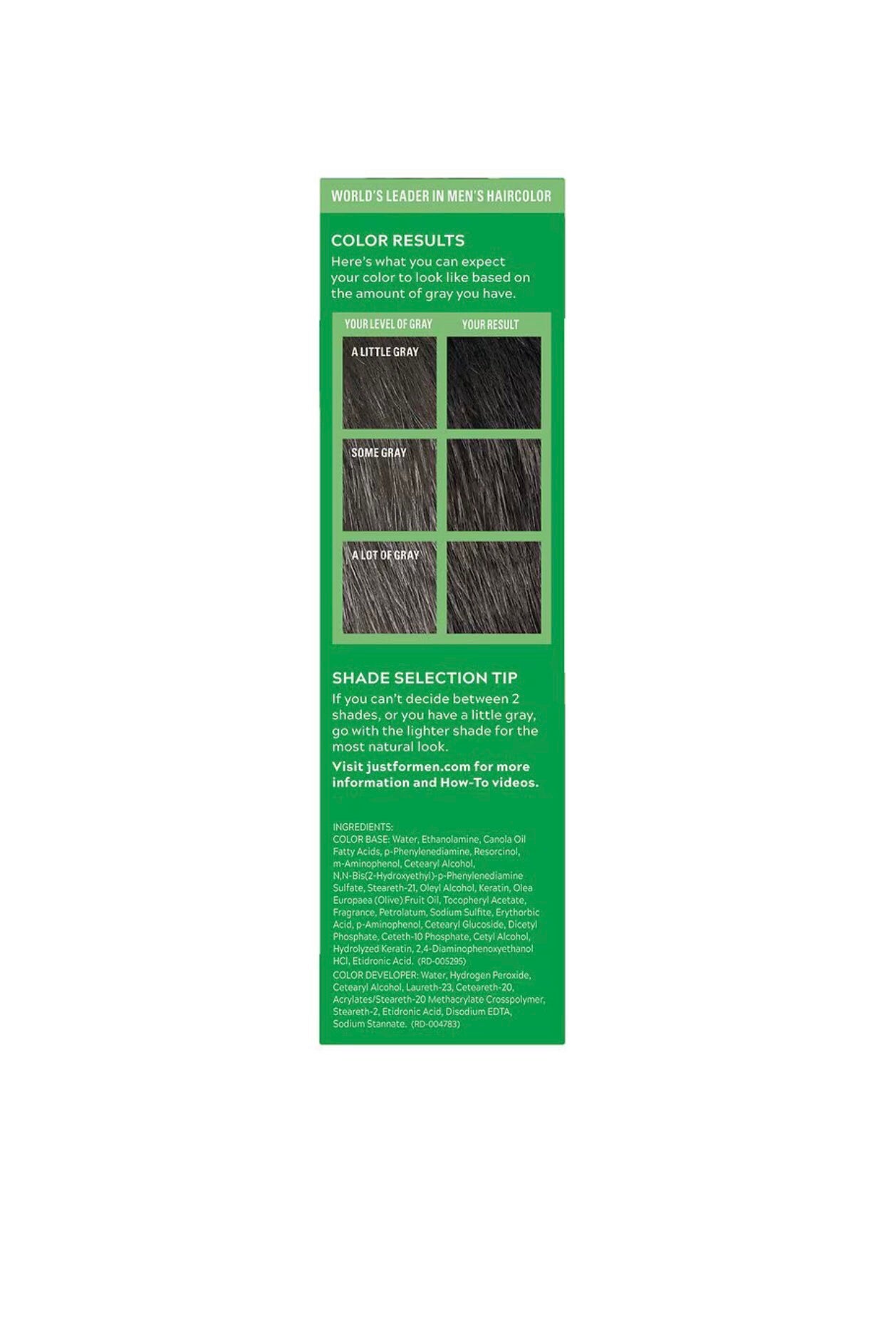 Just For Men Shampoo-In Color Gray Hair Coloring for Men - H-46 - Deep Dark Brown Shade - 1oz