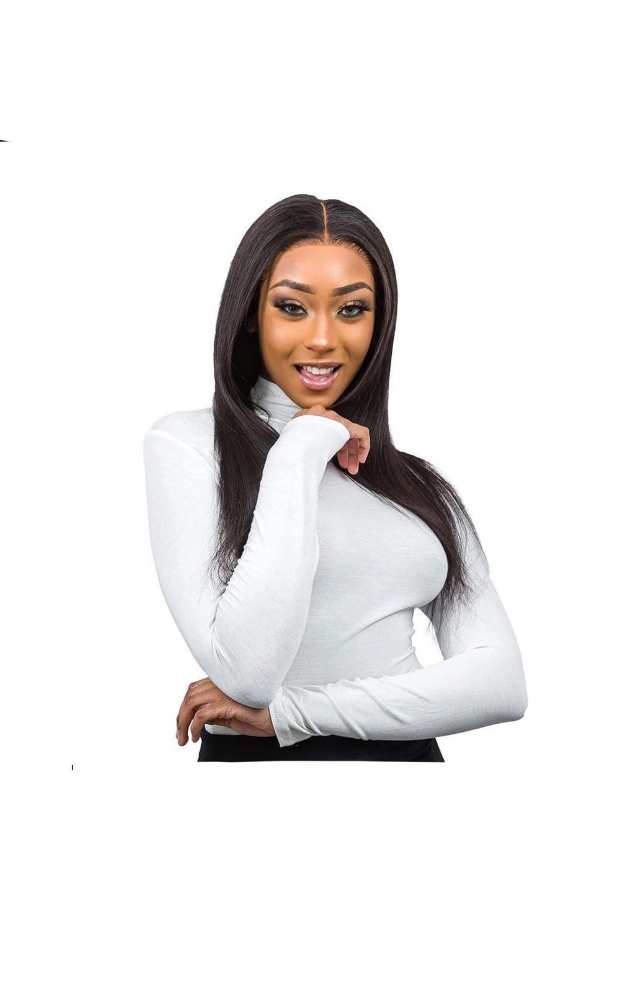 HD Lace 13x4 Frontal Wig With Baby Hair Straight 12” Natural BLK