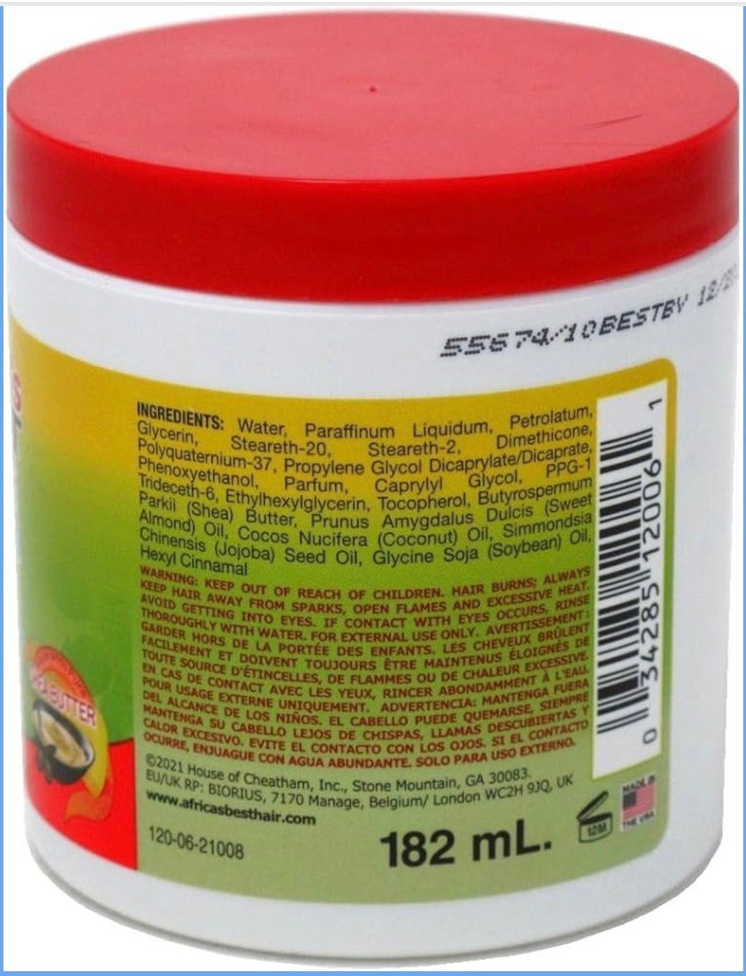 Africa's Best Triple Repair Oil Moisturizer Miracle Cream Hair & Scalp Conditioner, 6 oz