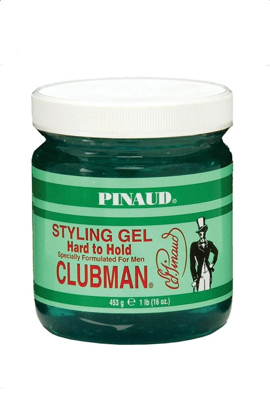 Clubman Pinaud Hair Gel for Men, Strong Hold & High Shine Hair Styling Gel, Alcohol-Free, 16 Oz