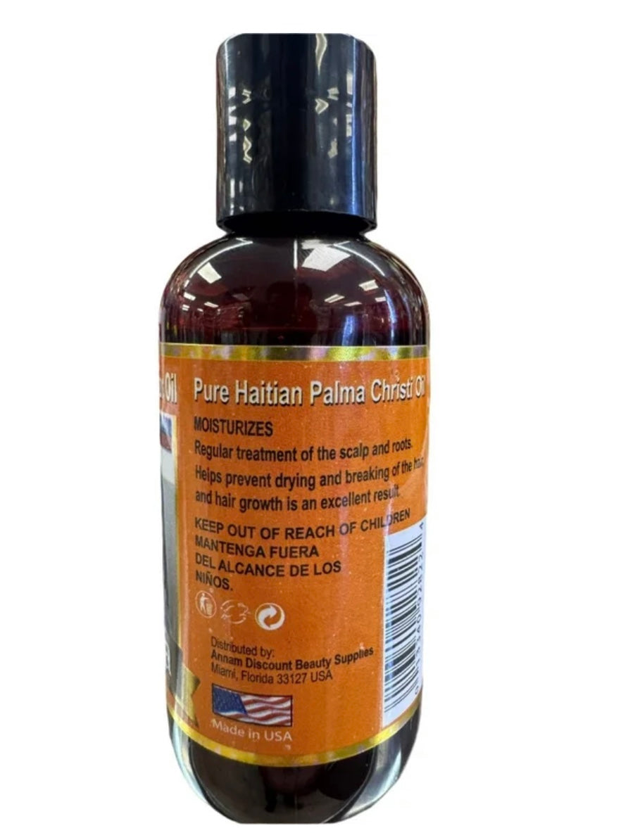 Akaona Haitian Castor Oil 100% Pure Growth Promoter 4 oz. 118ml Bottle
