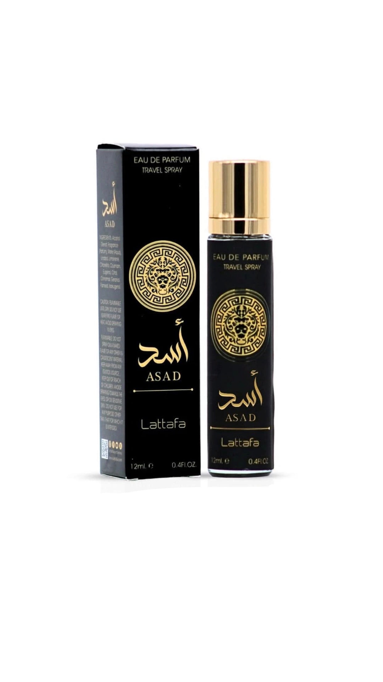Lattafa Unisex Asad Eau de Parfum, (Travel Size 0.34 oz)