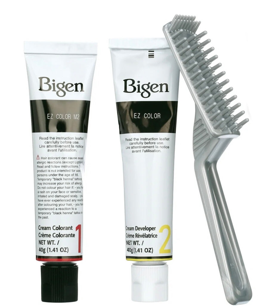 Bigen EZ PERMANENT HAIR COLOR, [M1] JET BLACK, ALL HAIR TYPE