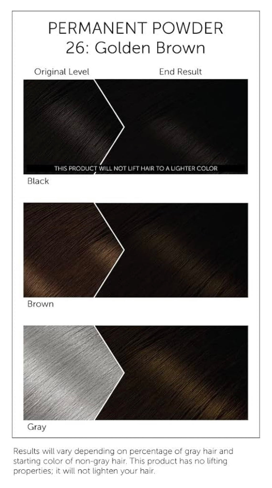BIGEN PERMANENT POWDER HAIR COLOR, [26] GOLDEN BROWN, ALL HAIR TYPE