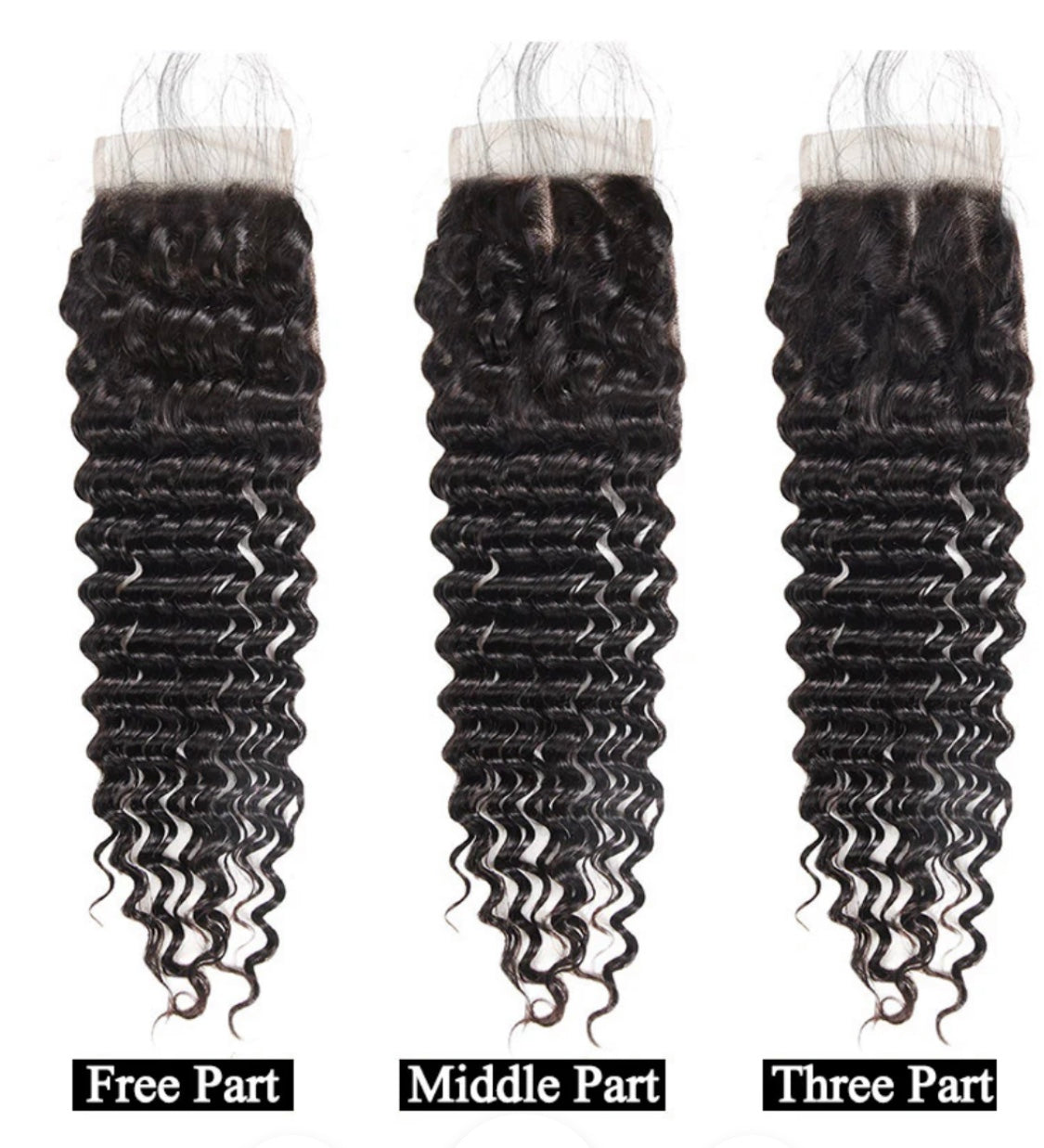 LACE CLOSURE + BUNDLE DEAL, BODY WAVE 16" 18" 20",  4"x 4" HD LACE CLOSURE, COLOR (NATURAL)