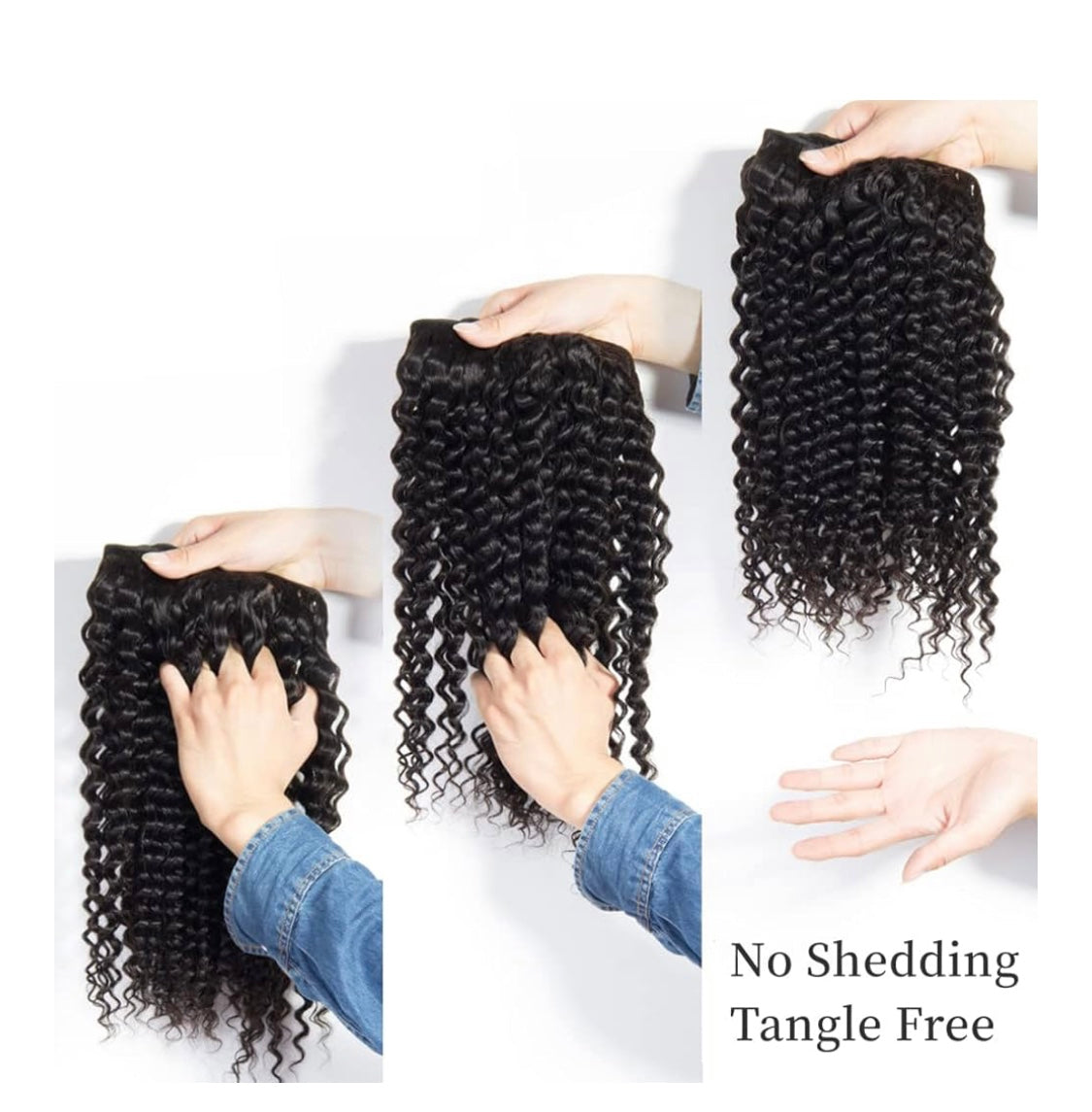 LACE CLOSURE + BUNDLE DEAL, BODY WAVE 16" 18" 20",  4"x 4" HD LACE CLOSURE, COLOR (NATURAL)