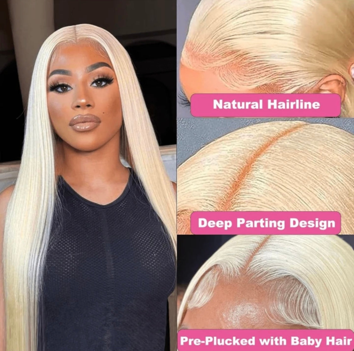 B&B EXPRESS GOLD 100% BRAZILIAN STRAIGHT VIRGIN HUMAN HAIR COLOR 613, 12" (4x4)
