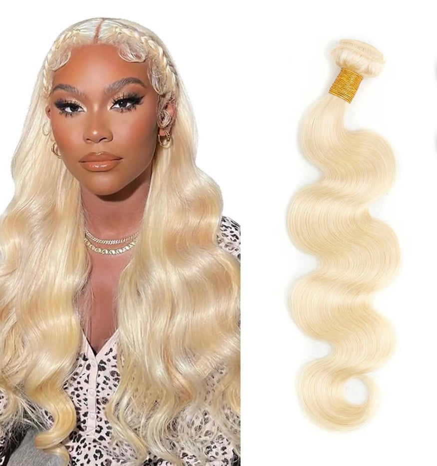 B&B EXPRESS GOLD 100% BRAZILIAN BODY WAVE VIRGIN HUMAN HAIR COLOR 613, 18"