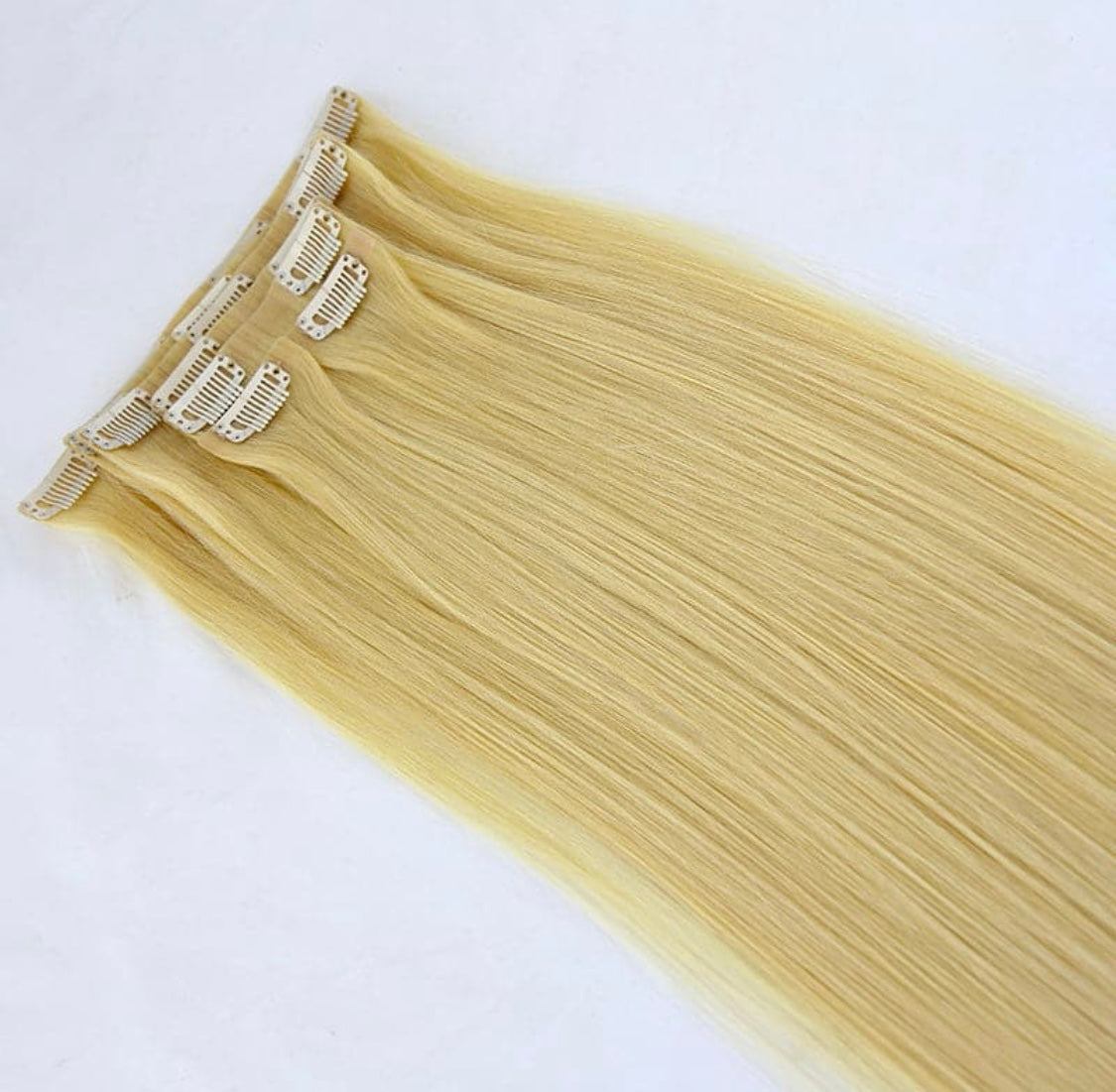 ZURY CLIP-ON 7 100% REMY HUMAN HAIR ST 12" COLOR 613 BLONDE